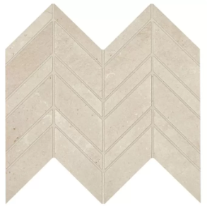 Peak White Chevron - porcelain tile
